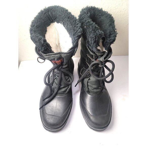 Vintage Sorel Winter Boots Women's Size 9 Black Insulated Waterproof Snow Boots - Picture 2 of 12